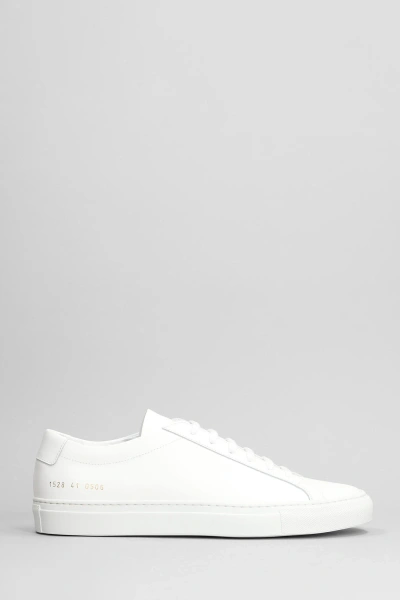COMMON PROJECTS ACHILLES LOW SNEAKERS IN WHITE LEATHER