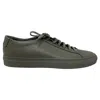 Common Projects Achilles Low-top Sneakers In Olive Saffiano Leather In Green