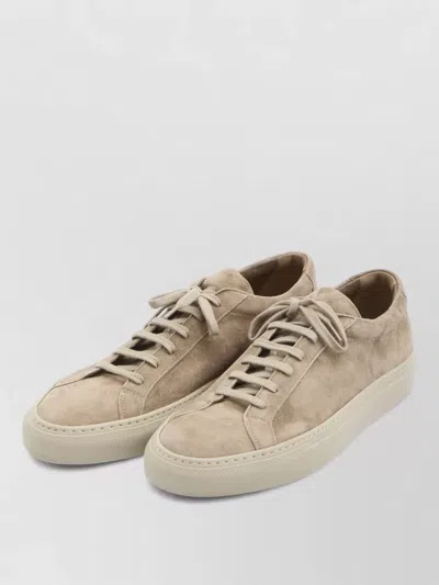 Common Projects Achilles Low Top Suede Leather Sneakers In Brown