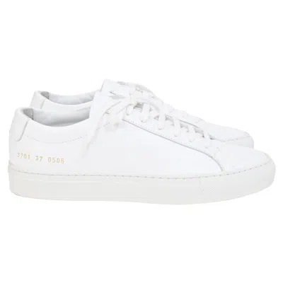 COMMON PROJECTS ACHILLES LOW-TOP SNEAKERS IN WHITE LEATHER