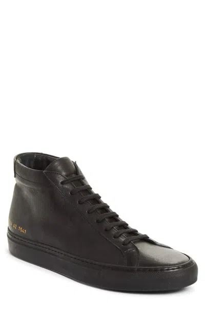 Common Projects Achilles Mid Premium Leather Sneaker In Animal Print