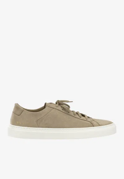 Common Projects Achilles Nubuck Leather Sneakers In Multi