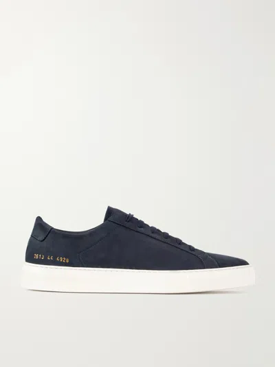 Common Projects Achilles Nubuck Sneakers In Blue