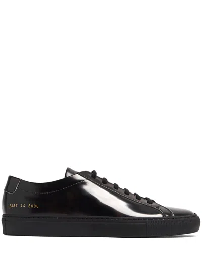 Common Projects Achilles Patent-leather Sneakers In Black