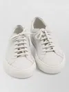 Common Projects Suede Low Profile Sneakers With Rubber Sole In White