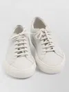Common Projects Suede Low Profile Sneakers With Rubber Sole In White