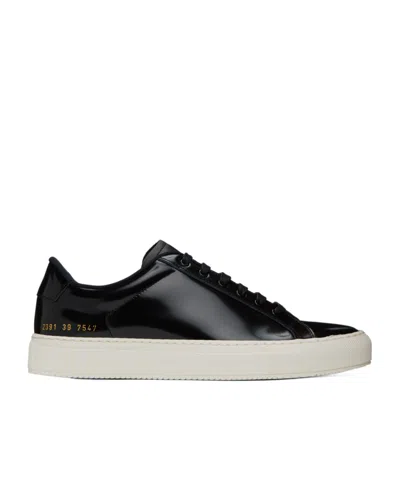 Common Projects Black Achilles Premium Sneakers In 7547 Black