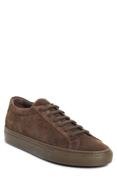 Common Projects Achilles Premium Suede Sneaker In Brown