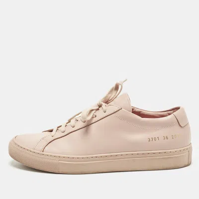 Pre-owned Common Projects Achilles Size 36 Pink Leather Low Top Sneakers