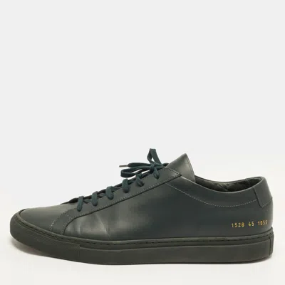 Pre-owned Common Projects Achilles Size 45 Dark Green Leather Low Top Sneakers
