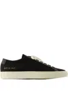 Common Projects Mens Black White Achilles Low Number-print Suede Low-top Trainers