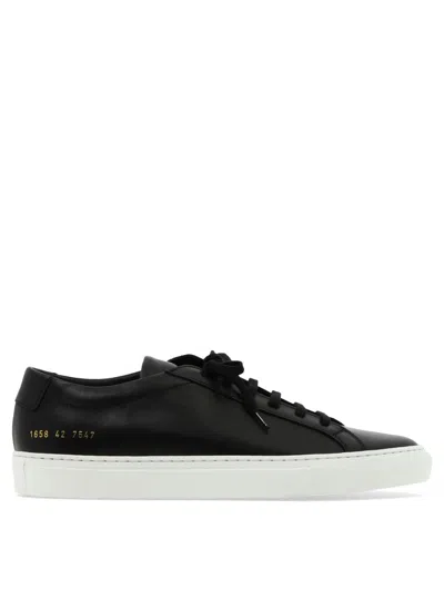 Common Projects Man Black Leather Achilles Sneakers