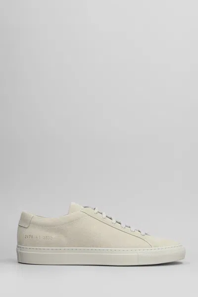 Common Projects Achilles Sneakers In Beige Suede