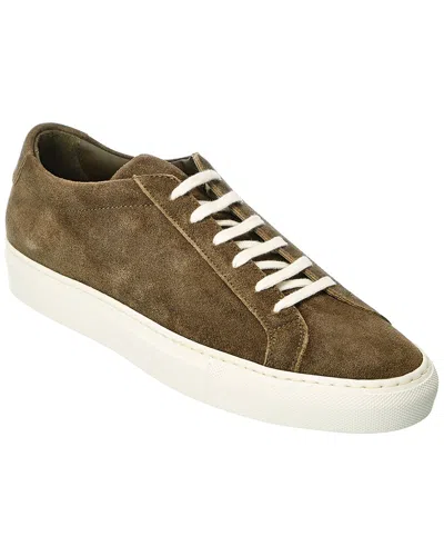 Common Projects Achilles Suede Sneaker In Green
