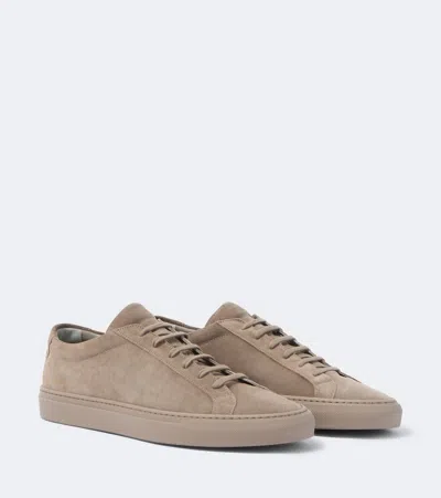 Common Projects Achilles Suede Sneakers In Animal Print