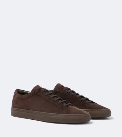 Common Projects Achilles Suede Sneakers In Nude