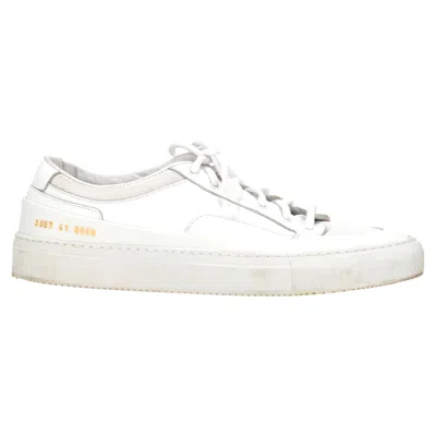 Common Projects Achilles Super Mesh-trimmed Sneakers In White Leather