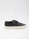 Common Projects Achilles Low Grained Leather Sneaker In Black