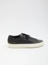 Common Projects Archilles Premium Leather Black Sneaker In Black