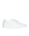 Common Projects Low Top Leather Sneakers With Flatform Sole In White