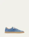 Common Projects Bball Duo Slim Suede Sneakers In Blue