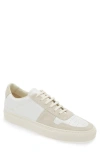 Common Projects Bball Duo Leather And Suede Sneakers In Off White