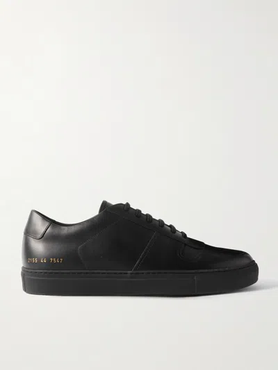 Common Projects Leather Perforated Sneakers In Black