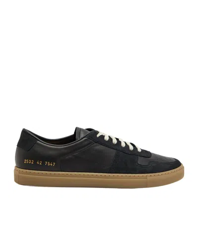Common Projects Bball Leather Suede Court Trainers In Multi