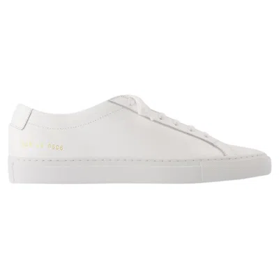 Common Projects White Leather Original Achilles Sneakers In 0506