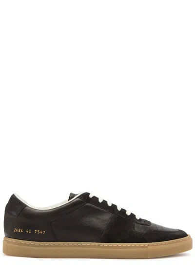 Common Projects Bball Panelled Leather Sneakers In Black