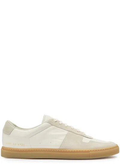 Common Projects Bball Panelled Leather Sneakers In Cream