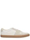 Common Projects Low-top Leather Sneakers With Suede Accents In Gold