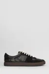 Common Projects Bball Slim Sneakers In Black Suede And Leather In Black