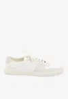 Common Projects Bball Suede And Leather Low-top Sneakers In White