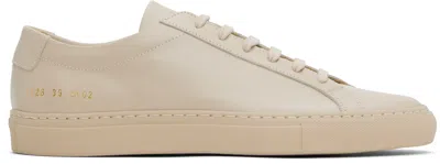 Common Projects Beige Original Achilles Low Sneakers In 3502 Beige