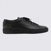 Common Projects Bball Low Bumpy Leather Sneakers In Black