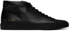 COMMON PROJECTS BLACK ACHILLES MID SNEAKERS