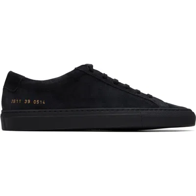 Common Projects ブラック Achilles Premium スエード スニーカー In Off Black 0514
