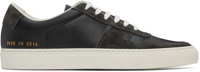 Common Projects Black Bball Duo Sneakers In 0514 Charcoal