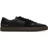 Common Projects Bball Duo Suede-trimmed Leather Sneakers In Black