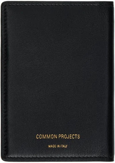 Common Projects Black Folio Wallet In 7547 Black