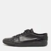 Common Projects Black Leather Achilles Lace Up Sneakers In Black