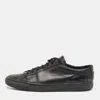 Common Projects Black Leather Achilles Lace Up Sneakers In Multi