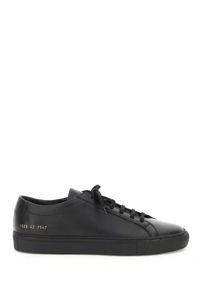 Common Projects Black Leather Achilles Sneakers