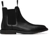Common Projects Black Leather Chelsea Boots In Black