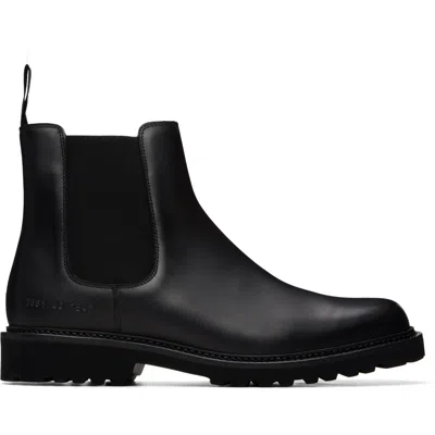 Common Projects ブラック レザー チェルシーブーツ In Black 7547