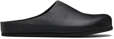 COMMON PROJECTS BLACK LEATHER CLOG LOAFERS