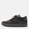 Common Projects Black Leather High Top Sneakers In Black