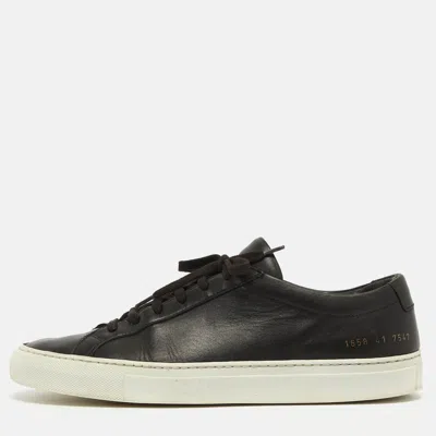 Pre-owned Common Projects Black Leather Lace Up Sneakers Size 41