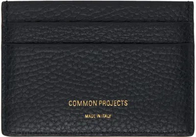 Common Projects Black Multi Card Holder In 7001 Black Textured